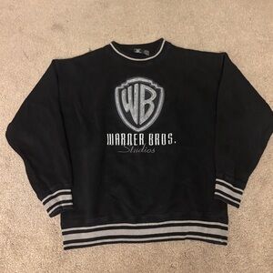 Warner Bros. Black and Gray Crewneck Sweater